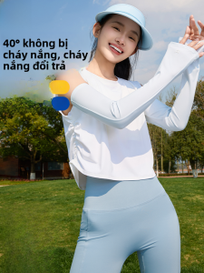 MiiOW | Tay áo lụa băng chống nắng MiiOW mùa hè thoáng khí cho nữ Tay áo lái xe Tay áo chạy bộ Tay áo bảo vệ cánh tay