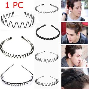 Okdeals Alice phong cách công cụ tạo kiểu tóc kim loại thể thao hairband mụn đầu đen Hoop thường ngày mũ nón lượn sóng Headband