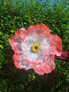 Bunga Peony Bunga Hiasan Kain Organdi Model Bunga Peony Dekorasi Pelaminan diameter 45cm