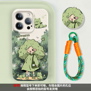 Creative Portable Womens Phone Case with Lanyard And Stand for Xiaomi 14 Anti-Fall Protection Cover Silicone MIUI12 12X 11Pro