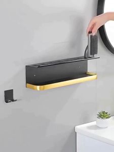 Hairdryer Holder Wall Mount Suitable For Dyson Airwrap Shelf Dryer And Hair Curler Holder Storage Rack Bathroom Organizer FR2002
