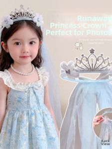 WAMEN | Princess Crown and Floral Hair Accessory