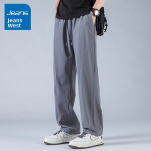 Jeanswest | Summer Loose Straight-Leg Ice Silk Quick-Drying Pants