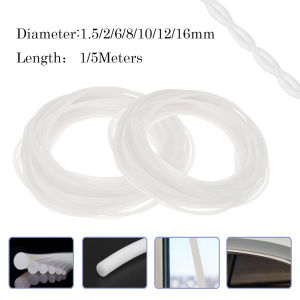 5M/1M Diameter 1.5mm 2mm 3mm 6mm 8mm 10mm 12mm 16mm Waterproof Weatherstrip Solids Silicone Rubber Cord White Seal O Rings Cord