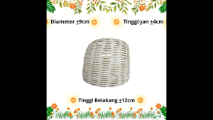 Sarang Rotan Diameter 9 untuk Telur Burung Wadah Buah Hadiah Dll.