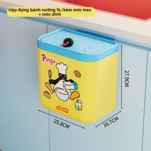 noooth | Thùng Rác Nhà Bếp và Phòng Tắm Treo Tường Không Dụng Cụ với Nắp