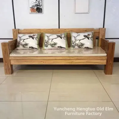 Retro Style Compact L-shape Sofa Set