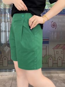 Summer Womens Elastic Waist Loose Pants Elastic Washed Cotton High Waist Thin Slimming Casual European Goods Plus Size Cropped Pants