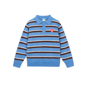 PUMA | New Retro Striped Mock Neck Pullover Childrens Sweater