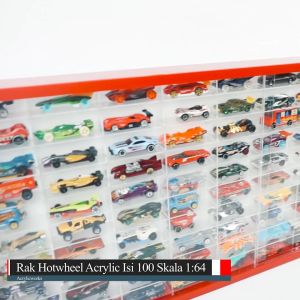 RAK HOTWHEELS ACRYLIC ISI 100 TANPA LOGO MODEL LANDSCAPE SKALA 1:64