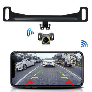 WiFi Wireless Car Backup Camera 5G HD Car License Plate Rear/Front View Reverse Camera for IPhone IPad Android Smart Phones