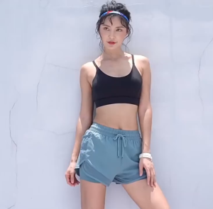 LoveYoga Light Proof Sports Shorts High Waist Running Shorts with Pocket for Women