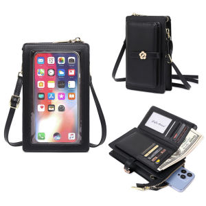 MLZH | Touch-Screen Crossbody Soft PU Leather Phone Pouch