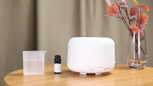 500ml Air Humidifier Essential Oil Diffuser Aroma Diffuser With Colorful Night Lights USB Humidifier Mini-Size Humidifier Pelembap Udara Wangi Humidifiers 大容量加湿器