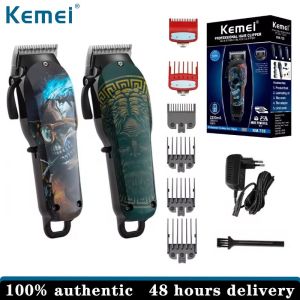 Kemei Cordless Hair Clipper Professional Mens Electric Beard Hair Clipper Lithium Battery 100V-240V