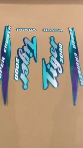 Striping Stiker honda tiger 2000 ungu hijau Fullset