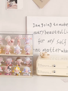 [SG Ready Stock]Acrylic Display Box Figurine Display Case Transparent Blind Box Storage Dustproof Acrylic Stackable/Toy Display Cabinet