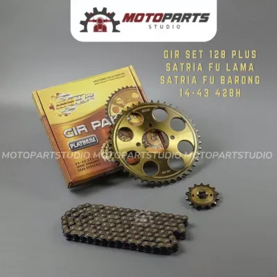 GEAR GIR SET GEAR GIR PAKET SATRIA FU LAMA BARONG SATRIA F150 LAMA 14T 38T & 43T 428H 128PLUS