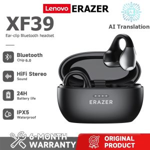 Lenovo ERAZER XF39 AI Real-Time Translation Bluetooth Headset Bluetooth 6.0 Heavy Bass HiFi Sound Quality IPX5 Waterproof Wireless Headphones One-Year Warranty