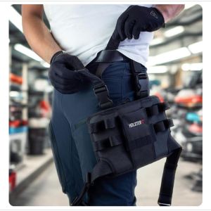 ชุดเครื่องมือพกพาอเนกประสงค์แบบใหม่ กระเป๋าเครื่องมือผ้าอ็อกซ์ฟอร์ด พร้อมเข็มขัดจัดระเบียบเครื่องมือ