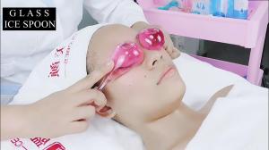 Thickened High Borosilicate Glass Cold Therapy Spoon Ice Roller For Face with Pure Dew Ice Skin Beauty Liquid Face Massager Ice Global Skincare Tools