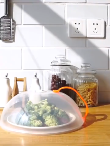 Reusable Microwave Plate Cover Splatter Proof Lid Heat Resistant for Leftovers Food