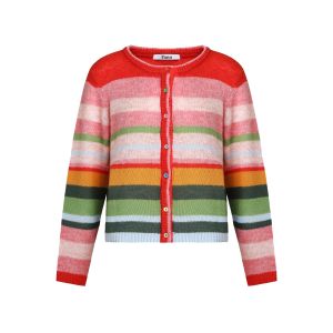 Fano | Áo Cardigan Len Dệt Kim Sọc Cầu Vồng Nữ