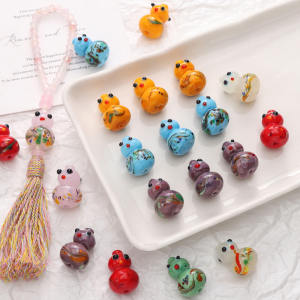 Chinese Style DIY Beads Accessories Phoenix Tail Dot Color Gourd Loose Beads Mobile Phone Chain Bag Jewelry Small Hanging Ornaments