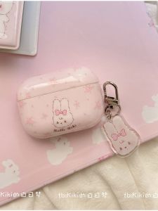 Kiki Pink Rabbit Floral Patterned Soft Shell Protective Case for Apple AirPods pro 1st 2nd 3rd Generation Digital Accessory