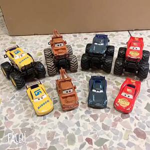 Takara Tomy | 1:55 Pixar Cars Monster Truck Diecast Alloy Car Lightning McQueen Mater Storm Helicopter Trophy Boys Inertia Sliding Toy Gift