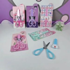 MD-2117 / MD-2118 1Pcs Sanrio Student Safety GUNTING Scissors with CAP Cover 学生安全手工剪刀