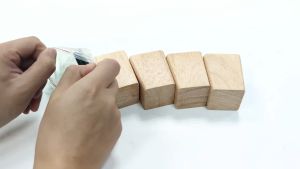4PCS Furniture Legs 10cm Square Solid Wood Couch Legs Replacement With Bolt Wooden Cabinet Feets