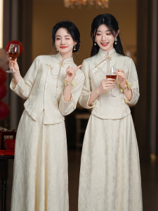 Elegant Chinese Style Maids Dress Sister Group Small Size Absolutely Beautiful High-End Sensation Usual Wear Maids Skirt