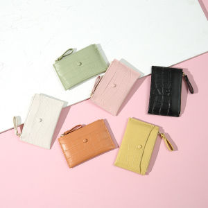 Ando Design PU Leather New Korean Short Wallet Purse For Women Girls Multi-Card Holder Card Bags Womens Zipper Coin Wallets Elegant Clutch Bag
