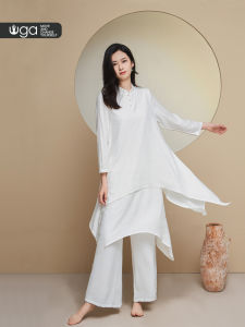 Youjia Yoga Clothes Suit Womens White Loose Kundalini Meditation Zen Meditation Inedia (Breatharianism) Rhythmic Performance Wear