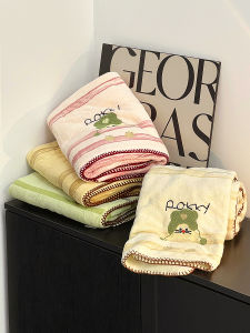 Cartoon Coral Fleece Bath Towel Quick Dry Large Size Cute Non-Shedding Face Wash Towel for Women Home Use Absorbent Towel