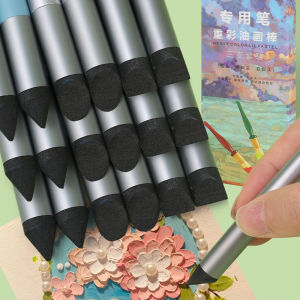 ปากกาถูสีพาสเทลน้ำมัน3ชิ้นอุปกรณ์วาดหัวแบบนิ่มปากกาแท่งระบายสีแปรงทาสีน้ำมันสำหรับเกลี่ยอุปกรณ์ส่วนย่อย