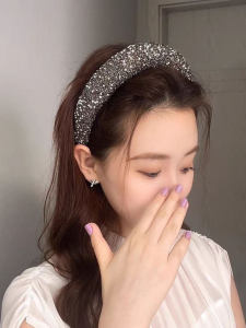 Elegant High-top Pearl and Diamond Headband