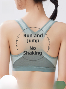 miiow | MiiOW Teenage Girl Sports Bra Shock Absorption Vest Youth Development Period Anti-Hunchback Underwear Summer Cotton Modal PU Elastic Fiber