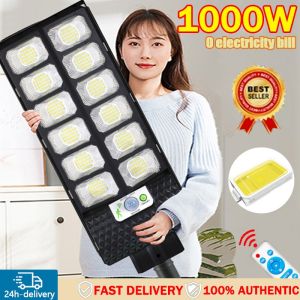 Free Warranty lampu solar light outdoor lighting 5000W Waterproof IP69 lampu jalan Solar street light Human body induction