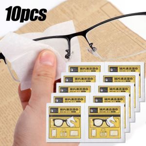 10Pcs Eyeglass Lens Cleaning Wipes Glasses Wiping Wet Paper Disposable Glasses Cloth Anti-Fog Cloth Glasses Cloth Fogging Mirror Cleaning Cloth