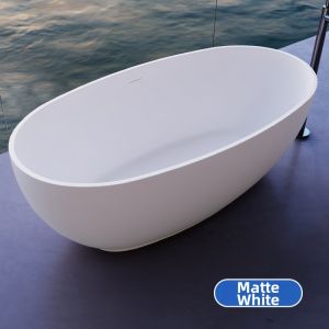 Small Home Independent Acrylic Bathtub Elliptical Thick Edge Double Person