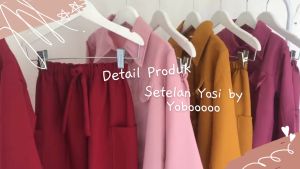 Baju Setelan Kemeja Yosi Anak Perempuan Umur 3 4 5 6 7 8 9 10 tahun Polos Lengan Celana Panjang Model Import Korean Style Pakaian Branded Model Terbaru Casual Anak2 Cewek Kekinian Fashion Simple Murah outfit ootd Oneset atas bawah