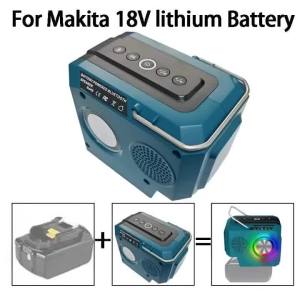 Bluetooth Speaker For Makita 18V Lithium Battery BL1830 BL1830B BL1840 BL1850 Cordless Portable Speaker With USB Type-C Port