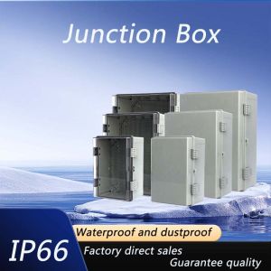 IP66 Abs Pc Hinged Plastic Grey/Clear Cover Housing Power Electrical Junction Box Waterproof Outdoor Plastic Box Distribut Box