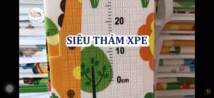 Thảm xốp cho bé XPE gấp gọn tấm lót trải sàn 2 mặt chống thấm chống trơn hàn quốc phủ silicon 1m8 2m.( giao ngẫu nhiên )