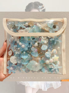 NING ZHOU | Stylish Blue Starfish Shell Pearl Hair Clip