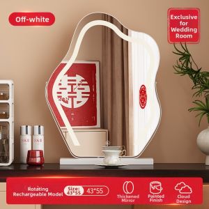 Premium Cloud-shaped Table Makeup Mirror with Smart LED Light