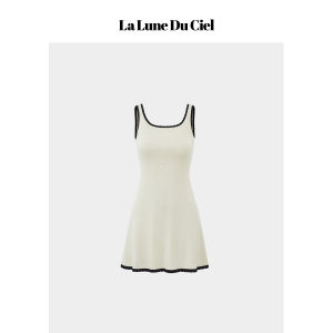 La lune Du ciel | Đầm A-line Cổ Vuông Vintage Mùa Hè Nữ