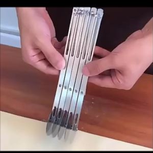 Stainless Pisau Pizza Pemotong / Alat Pemotong Pizza / Pisau Potong Pizza Dengan 5 Roda Adjusted